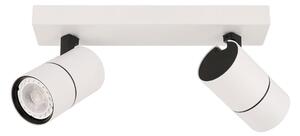 LACONI spoty regulowane czarne na listwie 2xGU10 SPL-2813-2B-WH