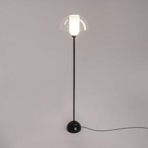 Lampa stojąca podłogowa dekoracyjna czarno-przezroczysta szklana kopuła 1xE14 40W MEMORY Maytoni
