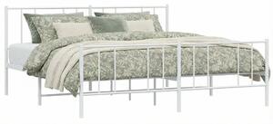 Białe metalowe duże łóżko małżeńskie 200x200 cm Z6-L24