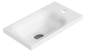 Mała umywalka wpuszczana dolomitowa biała 40 cm Sink Qulity Splita