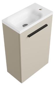 Szafka łazienkowa kaszmir 40 cm z białą umywalką Splita Sink Quality Irys