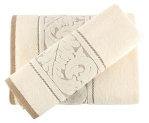 Zestaw kremowych bawełnianych ręczników Foutastic Cream