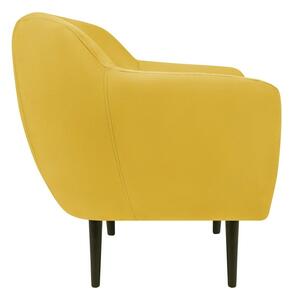Żółty aksamitny fotel Mazzini Sofas Toscane