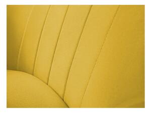 Żółty aksamitny fotel Mazzini Sofas Toscane