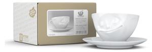 Biała porcelanowa szczęśliwa filiżanka do kawy 58products, 200 ml