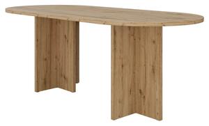 MebleMWM Stół owalny LOEN | 204x90 cm | Dąb artisan