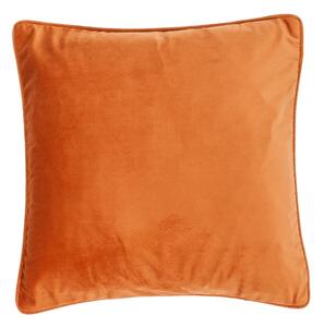 Ciemnopomarańczowa poduszka Tiseco Home Studio Velvety, 45x45 cm