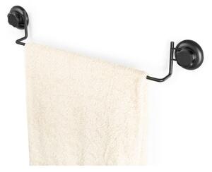 Czarny samoprzylepny uchwyt na ręczniki Compactor Bestlock Black Tube Holder For Towels, 60,6x9 cm