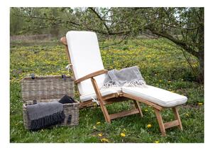Białe bawełniane siedzisko na leżak ogrodowy House Nordic Arrecife