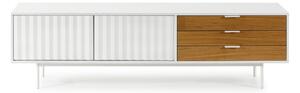 Biało-naturalna szafka pod TV w dekorze dębu 180x52 cm Sierra – Teulat