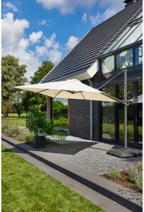 Beżowy wiszący kwadratowy parasol Hartman Deluxe, 300x300 cm