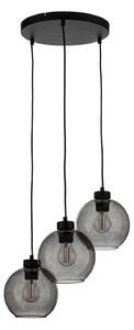 Lampa Wisząca TK Lighting, Cubus, ściemnialny, szary, salon, szkło, nowoczesny