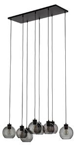 Lampa Wisząca TK Lighting, Cubus, ściemnialny, szary, salon, szkło, nowoczesny