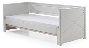 Białe wysuwane łóżko dziecięce Vipack Pino, 90x200 cm