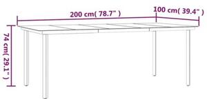 Zestaw Mebli Ogrodowych Komplet Jadalniany 7-Częściowy Czarny Metal Na Taras Balkon Ogród