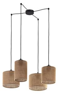 Lampa pająk boho JUTA (6585), naturalna, rustykalna