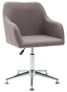 Tapicerowany fotel obrotowy do biura w kolorze taupe - Asturix