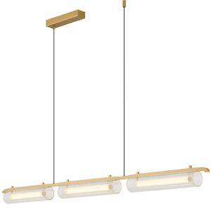 Selena - lampa wisząca 126 cm liniowy LED 12 W minimalistyczny nowoczesny złoty