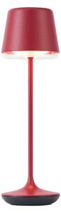 Lampa stołowa czerwona z LED IP65, ładowalna ze stacją ładującą - Treble