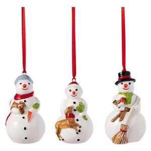 Zestaw 3 ozdób choinkowych Bałwanki Nostalgic Ornaments Villeroy & Boch