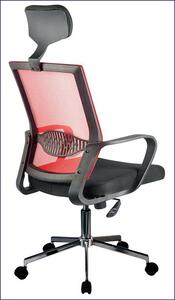 Czerwony fotel ergonomiczny do biurka - Trexol