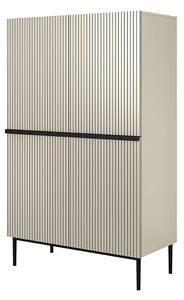 Kredens Nicole 100 cm - kaszmir / czarne nóżki