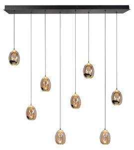 HighLight Lampa wisząca szklana Golden Egg, możliwość ściemniania, kremowy / amber, salon / jadalnia, szkło, nowoczesny