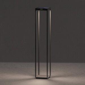 KLEWE Lampa solarna LED RADIA MEGA, antracyt, 110 cm, aluminium IP65 MEGA, czarny, aluminium, nowoczesny