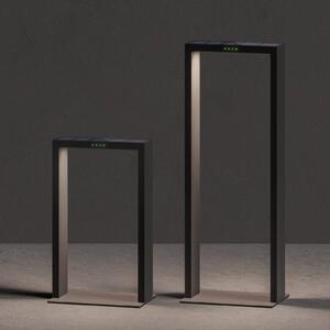 KLEWE Lampa solarna LED AXIS MAXI, antracyt, 65 cm, aluminium, IP65, czarny, aluminium, nowoczesny