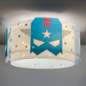 Lampa sufitowa Dalber Blue Hero, biały/niebieski, Ø 33 cm