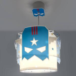 Lampa wisząca Dalber Blue Hero, biały/niebieski, Ø 26 cm