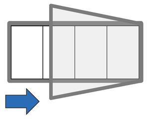 Gablota magnetyczna zewnętrzna, jednoskrzydłowa, 950 x 400 mm