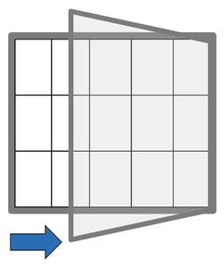 Gablota magnetyczna zewnętrzna, jednoskrzydłowa, 1150 x 1000 mm