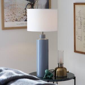 PR Home Lampa stołowa Solo, niebieski, salon / jadalnia, tkanina / materiał / jedwab, nowoczesny