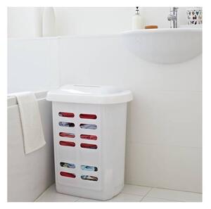 Biały kosz na pranie Addis Linen Hamper White, 60 l