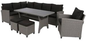 Zestaw mebli ogrodowych HOME & GARDEN Lagos 116941 Szaro-czarny
