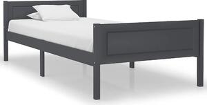 Szare skandynawskie łóżko z drewna 120x200 - Siran 4X