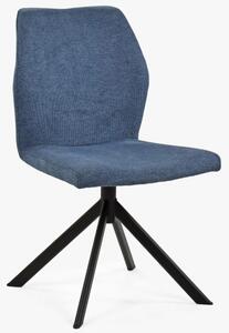 Krzesło na metalowych nogach, ciemnoniebieskie