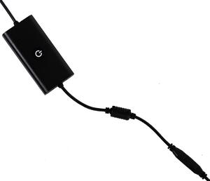 Inteligentna lampa podłogowa czarna ze składaną diodą LED RGBW - Daan Oswietlenie wewnetrzne