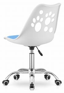 Biało-niebieskie krzesło biurowe PRINT