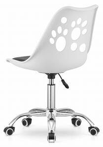 Biało-czarne krzesło biurowe PRINT