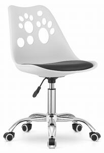 Biało-czarne krzesło biurowe PRINT
