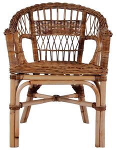 Krzesła ogrodowe, naturalny rattan, brązowe