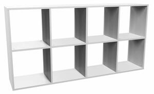 Biała półka na książki ozdoby 147 cm | Umeblowana.com