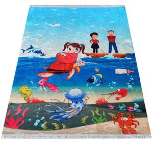 Prostokątny dywan dla dziecka wodne zwierzątka - Idem 9X