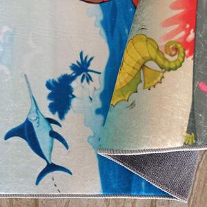 Prostokątny dywan dla dziecka wodne zwierzątka - Idem 9X
