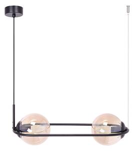 Industrialna lampa nad stół z bursztynowymi kloszami - A200-Anoba