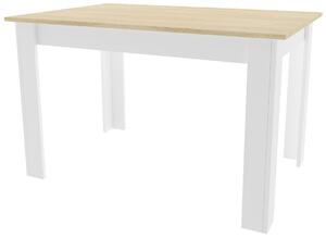 Klasyczny prostokątny stół kuchenny dąb sonoma + biały - Wezen 4X