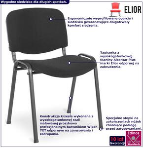 Czarne krzesło sztaplowane - Hoster 3X