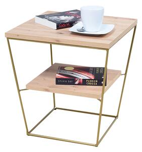 Stolik kawowy z półką dąb artisan F7-P02